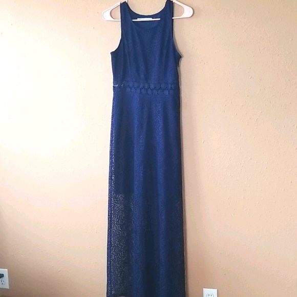 Navy lacy dress - Picture 1 of 6